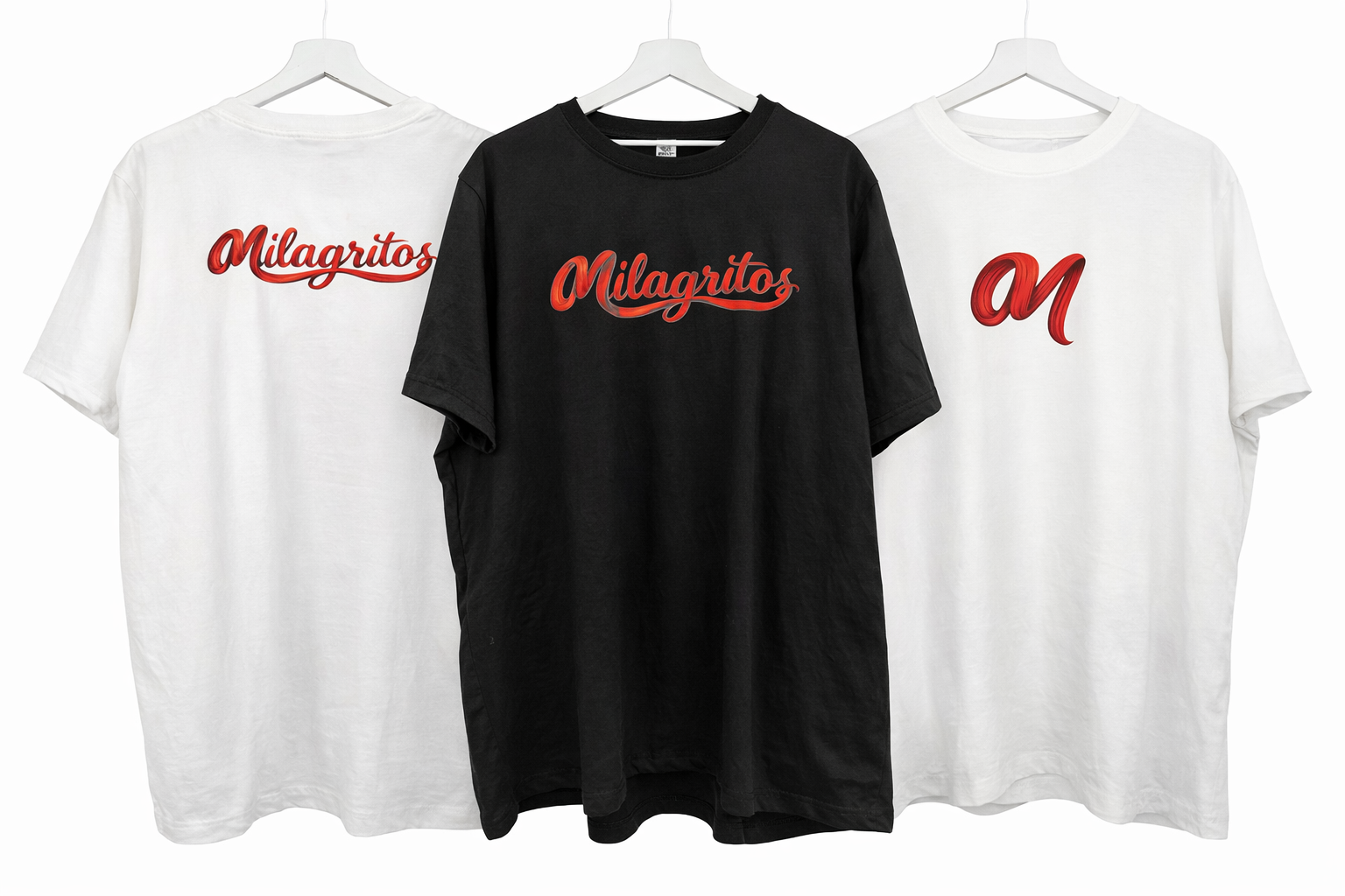Camisetas logos MILAGRITOS perchas